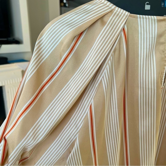 Worthington Women’s Striped Key Hole Neck Short Sleeve Blouse size XL - Picture 5 of 9